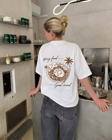 Oversize T-Shirt spicy food - Good mood